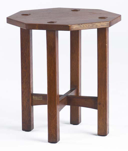 Appraisal: L AND J G STICKLEY Tabouret no with hexagonal top