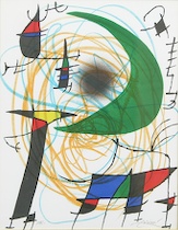 Appraisal: Joan Miro Spanish - Litografia Original V or La Lune