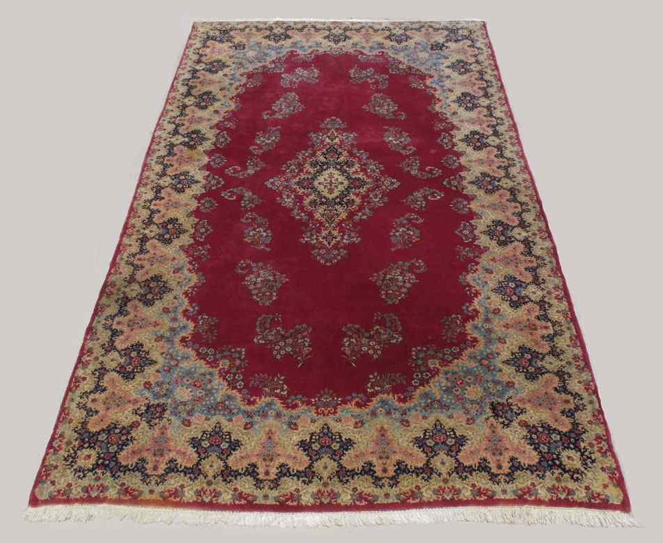 Appraisal: SEMI-ANTIQUE PERSIAN HAND KNOTTED WOOL RUG ' x ' ''