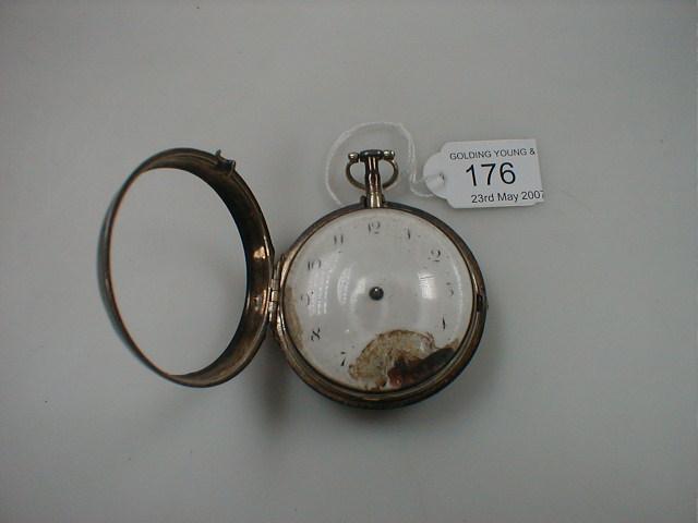 Appraisal: A George III silver pair cased pocket watch by Robert