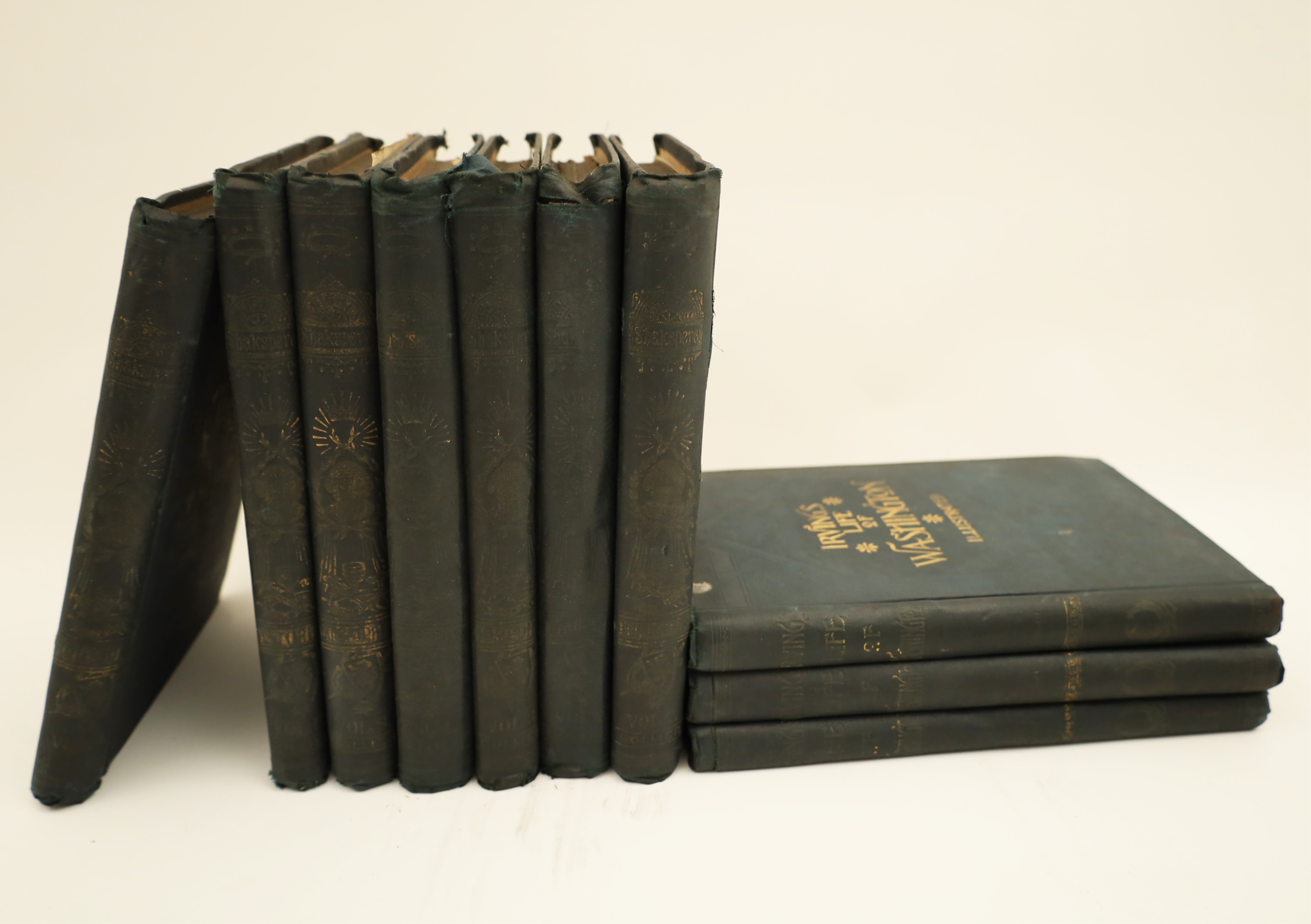 Appraisal: ERVING'S LIFE OF WASHINGTON AND SHAKESPERE Group of cloth bound