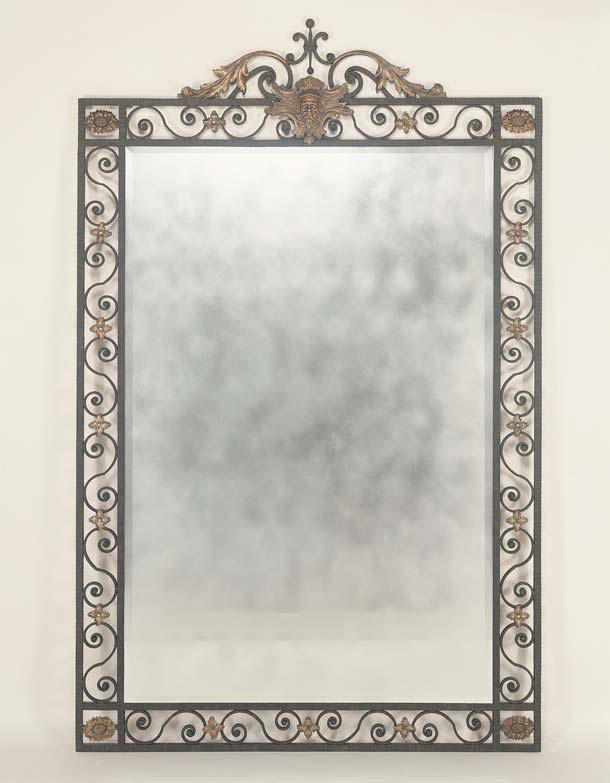 Appraisal: A Regence style wrought iron Bacchus mirror executed by Murray's