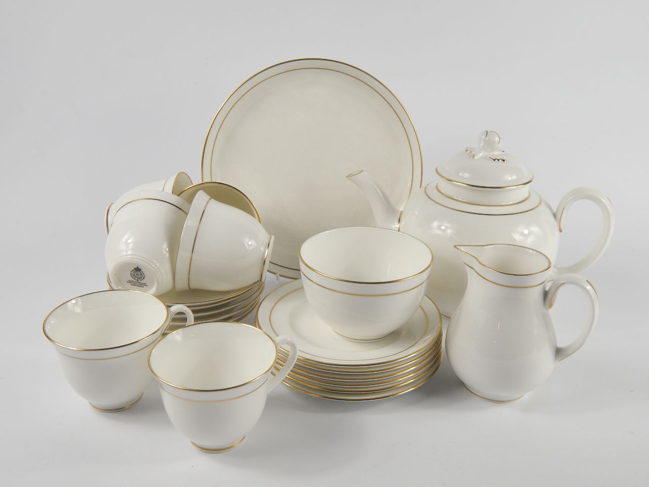 Appraisal: A Royal Worcester porcelain part tea service decorated in The