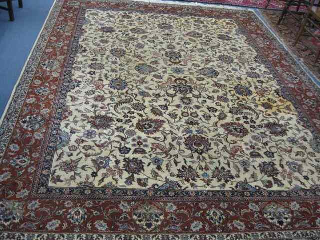 Appraisal: Tabriz Persian Handmade Room Size Rug elegant flowering vine on