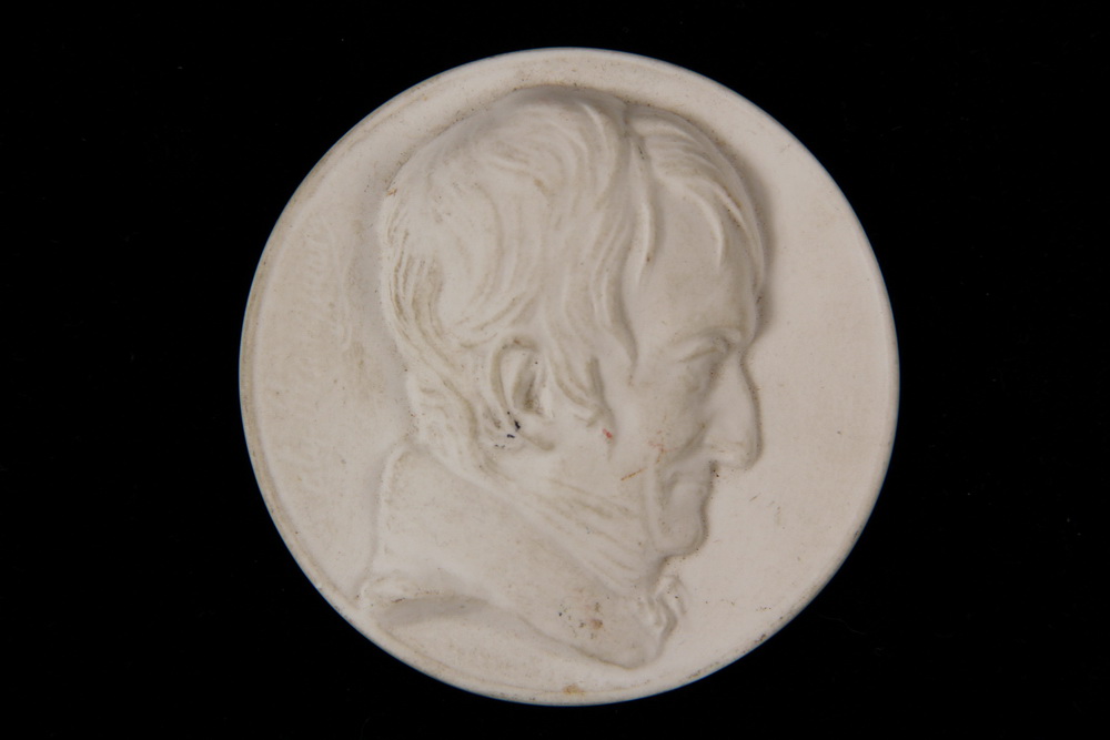 Appraisal: BISQUE PORCELAIN MEDALLION - Portrait of Alexandre Brongniart the great