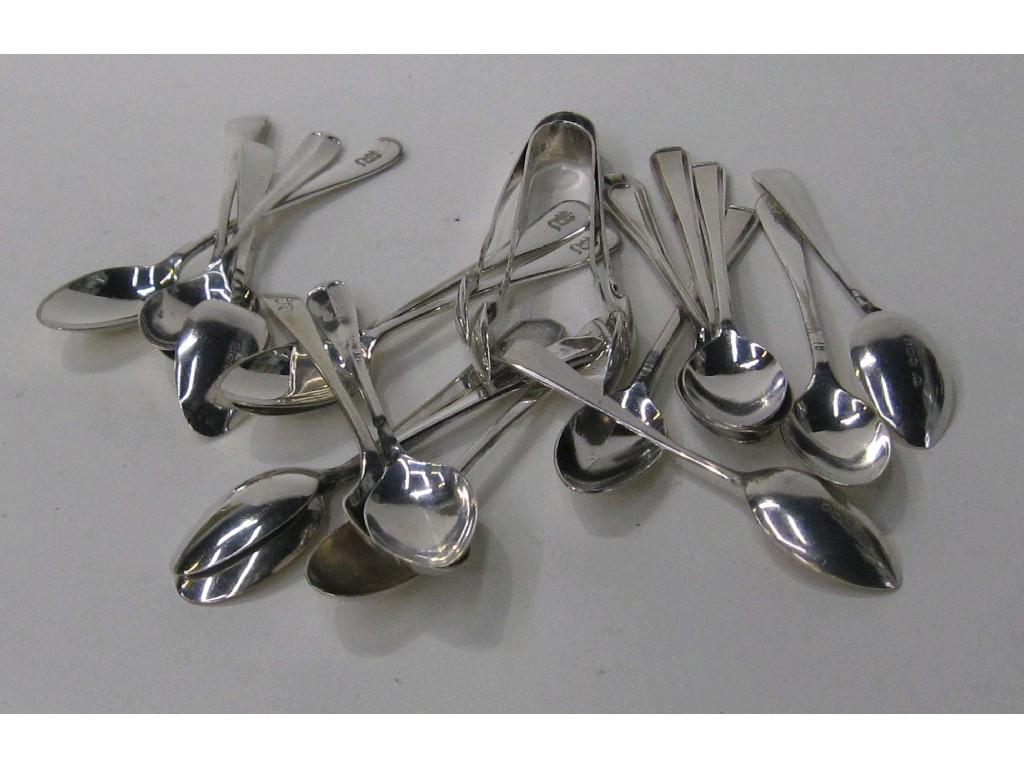 Appraisal: Lot comprising assorted silver coffee spoons and two pairs of