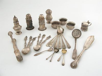 Appraisal: A collection of silver items various dates and makers comprising