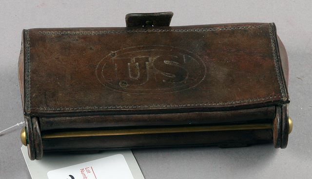 Appraisal: McKeever cartridge box with swell on the end for tool