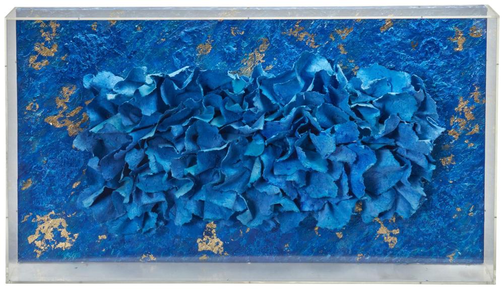 Appraisal: Attributed to Lisa Steinbach th Century Cobalt Extravaganza circa Mixed-media