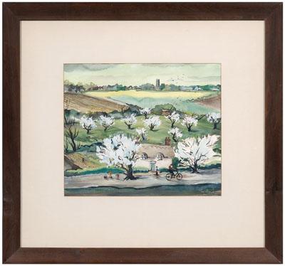 Appraisal: Philip Anthony Moose watercolor Newton North Carolina - spring landscape