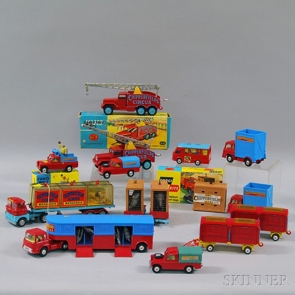 Appraisal: Fourteen Corgi Toys Chipperfields Circus Vehicles including Bedford Truck two