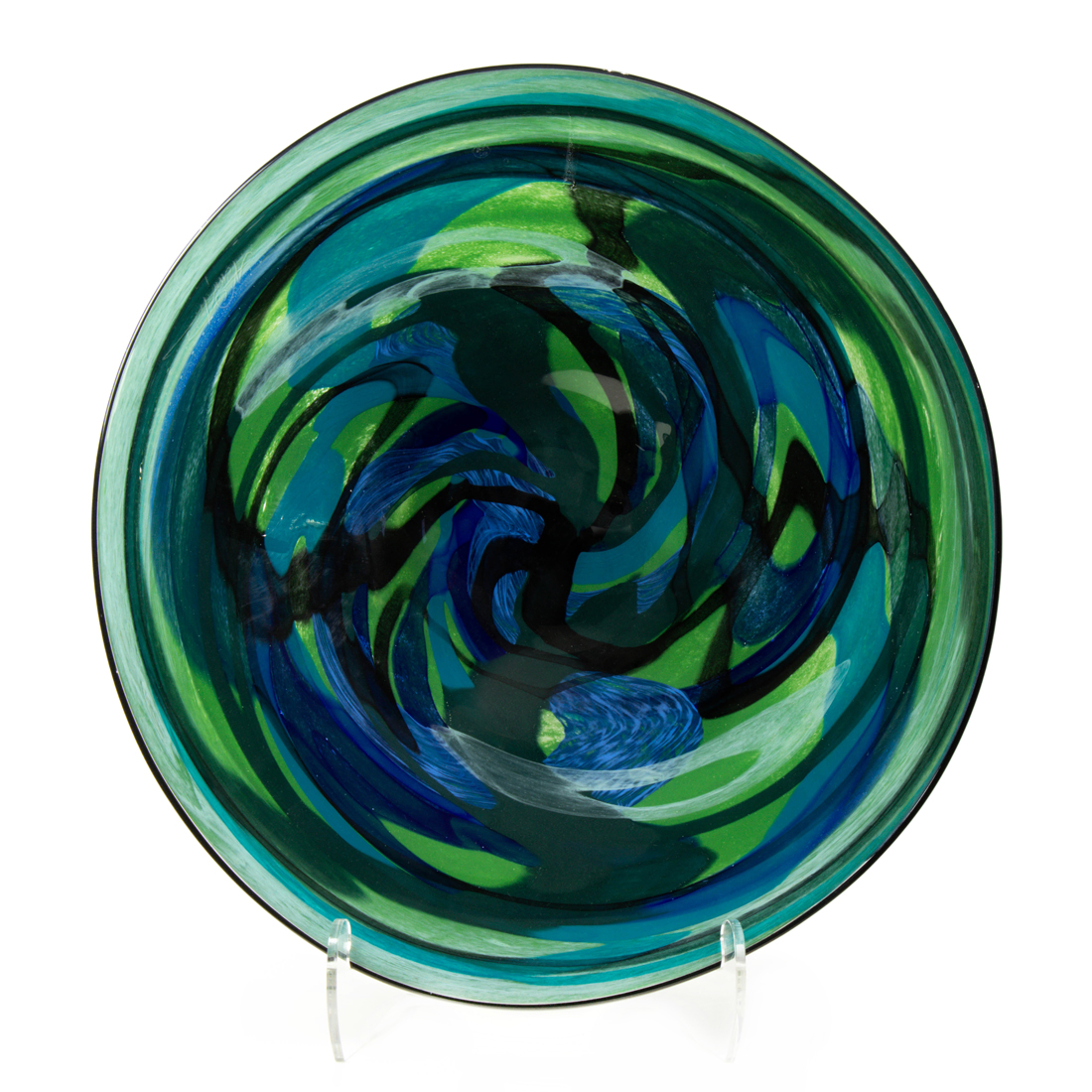 Appraisal: A LARGE IOAN NEMTOI ART GLASS CHARGER A large Ioan