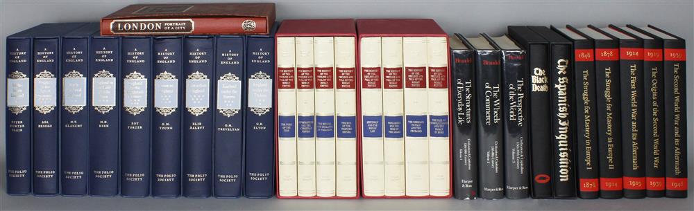 Appraisal: VOLUMES OF THE FOLIO SOCIETY WITH VOLUMES OF BRAUDEL CIVILIZATION