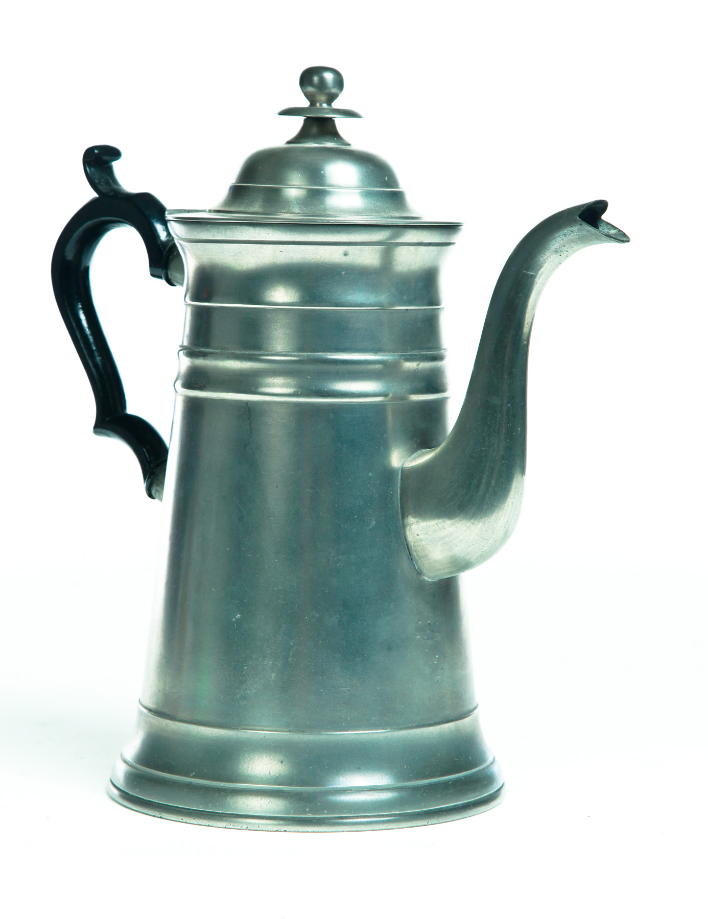 Appraisal: AMERICAN PEWTER TALL POT Marked for Roswell Gleason Massachusetts -