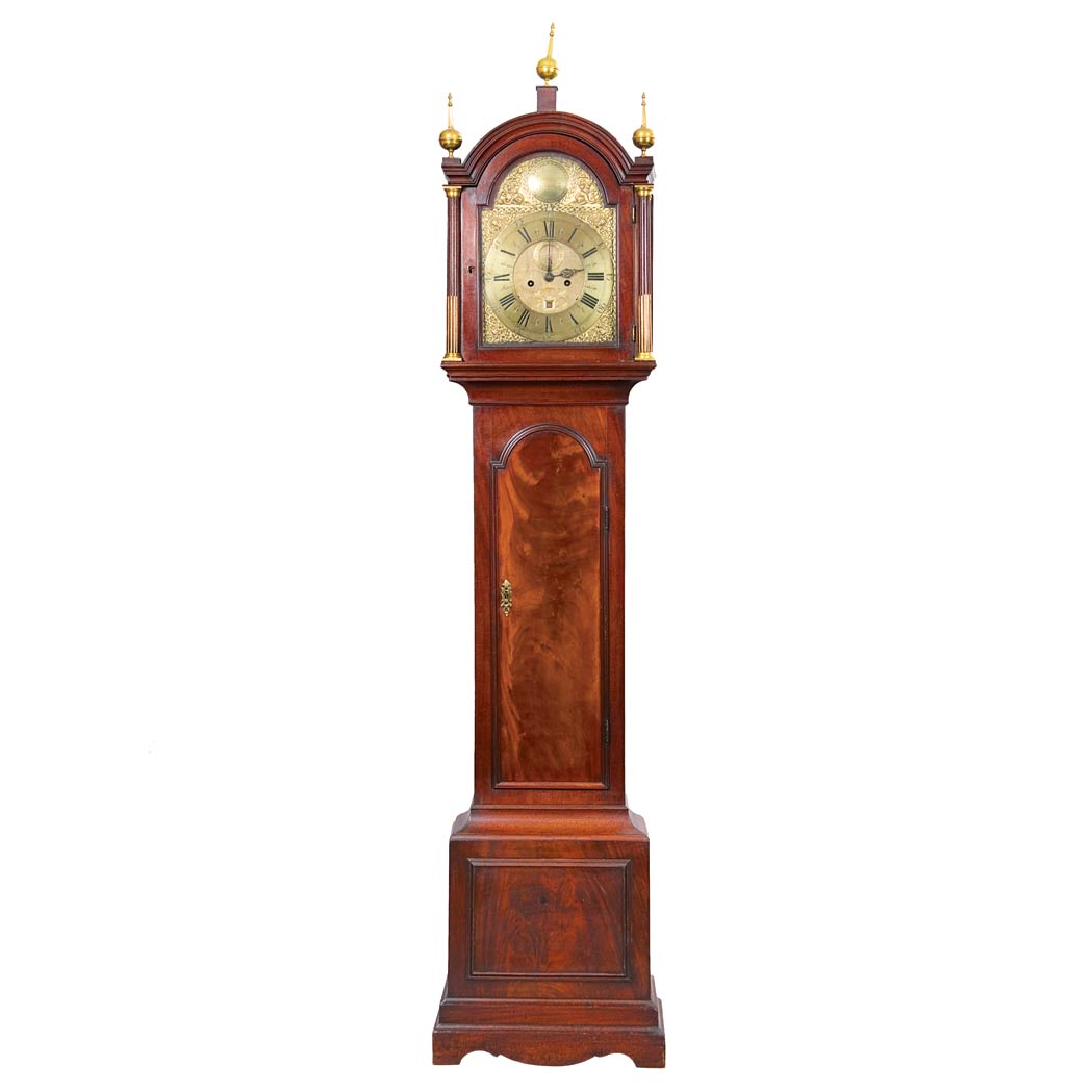 Appraisal: George III Mahogany Tall Case Clock Third quarter of the