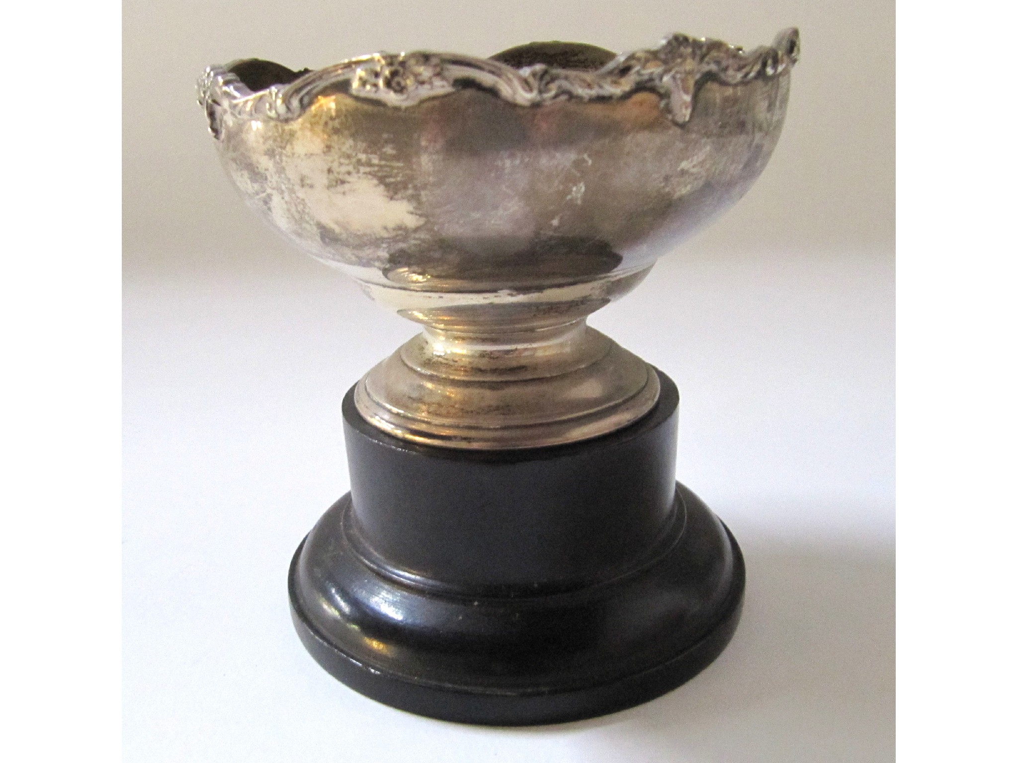 Appraisal: A silver pedestal bowl on stand Sheffield oz