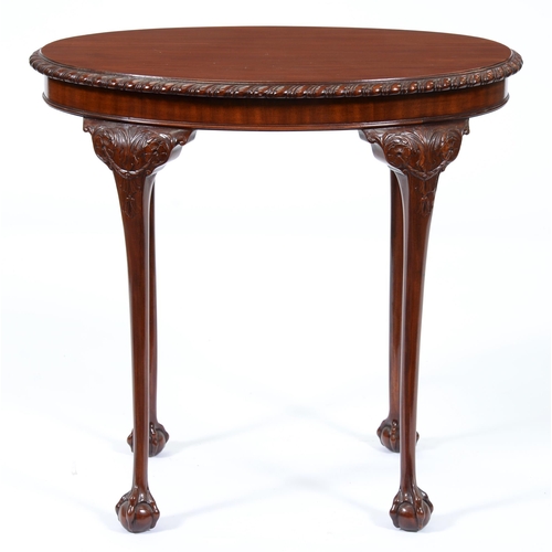 Appraisal: A mahogany occasional table early th c the gadrooned oval