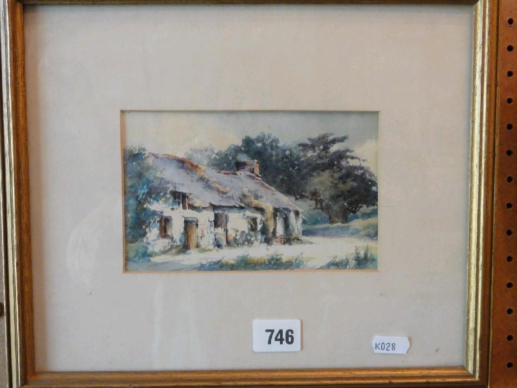 Appraisal: Two small early th century watercolours one showing a cottage