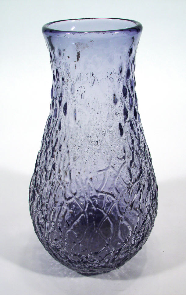 Appraisal: Large Whitefriars smoked glass vase with moulded decoration cm high