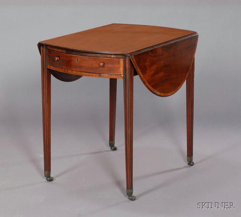 Appraisal: George III Crossbanded Mahogany Pembroke Table late th century with