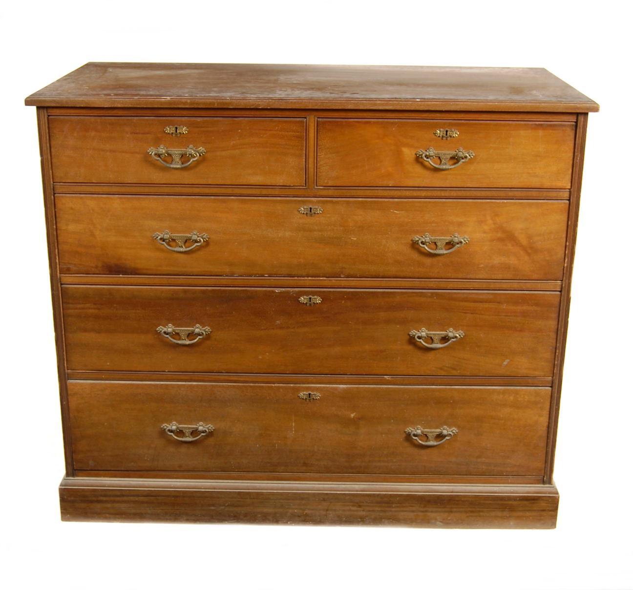 Appraisal: A late Victorian walnut chest by Holland amp Sons