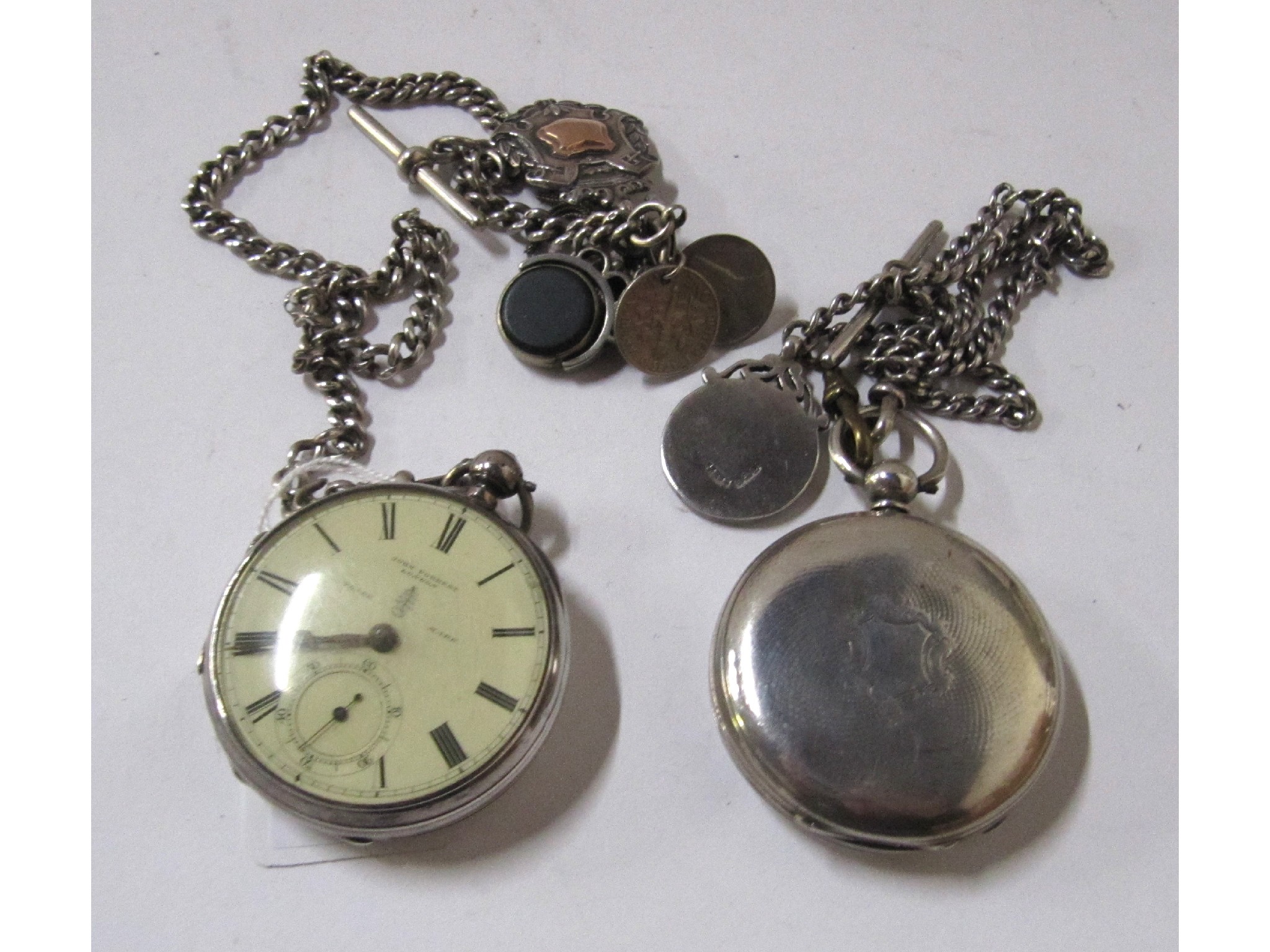 Appraisal: A lot comprising a silver cased John Forrest pocket watch