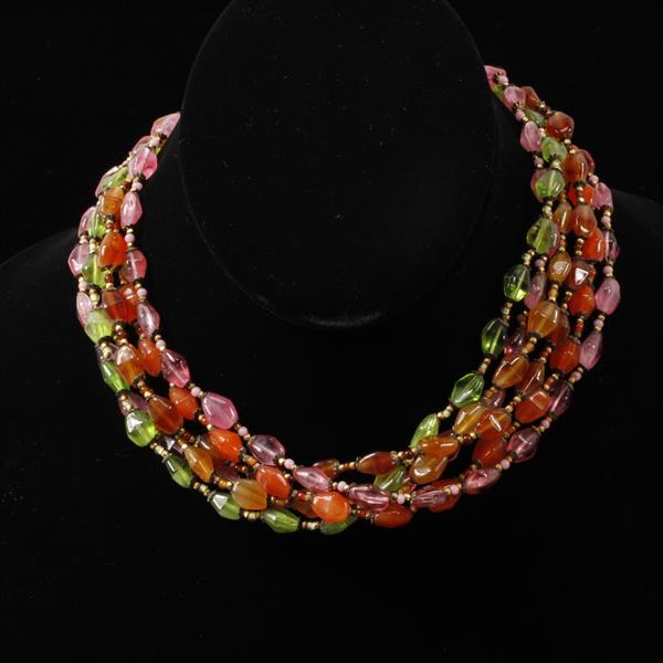 Appraisal: Miriam Haskell Multi-Strand Beaded Necklace Some light wear appropriate with