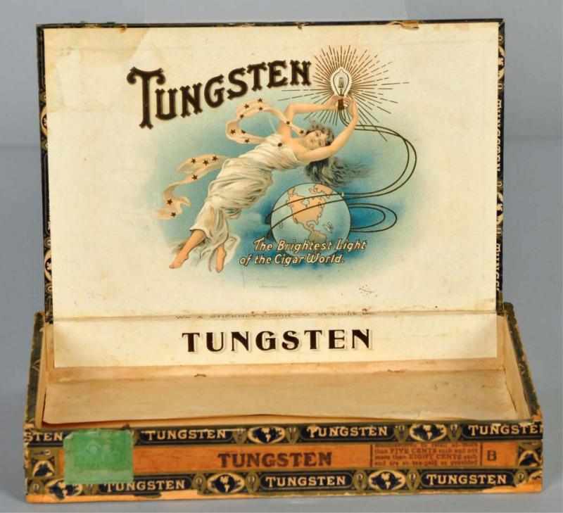 Appraisal: Tungsten Cigar Box Description Rare label on a cigar box