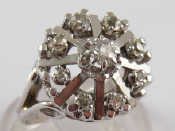 Appraisal: A French hallmarked carat white gold diamond ring head approx