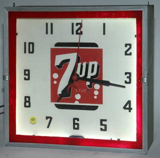 Appraisal: Neon -UP clock fine condition with working clock and neon