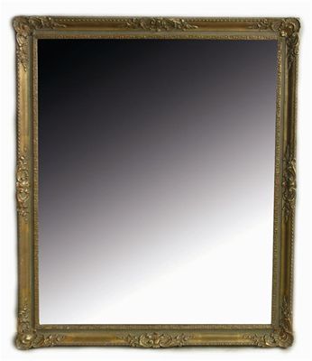 Appraisal: A giltwood and gesso rectangular wall mirror with a foliage