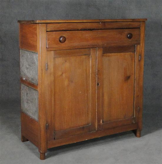 Appraisal: Walnut Jelly Cupboard Circa Having single drawer above two blind