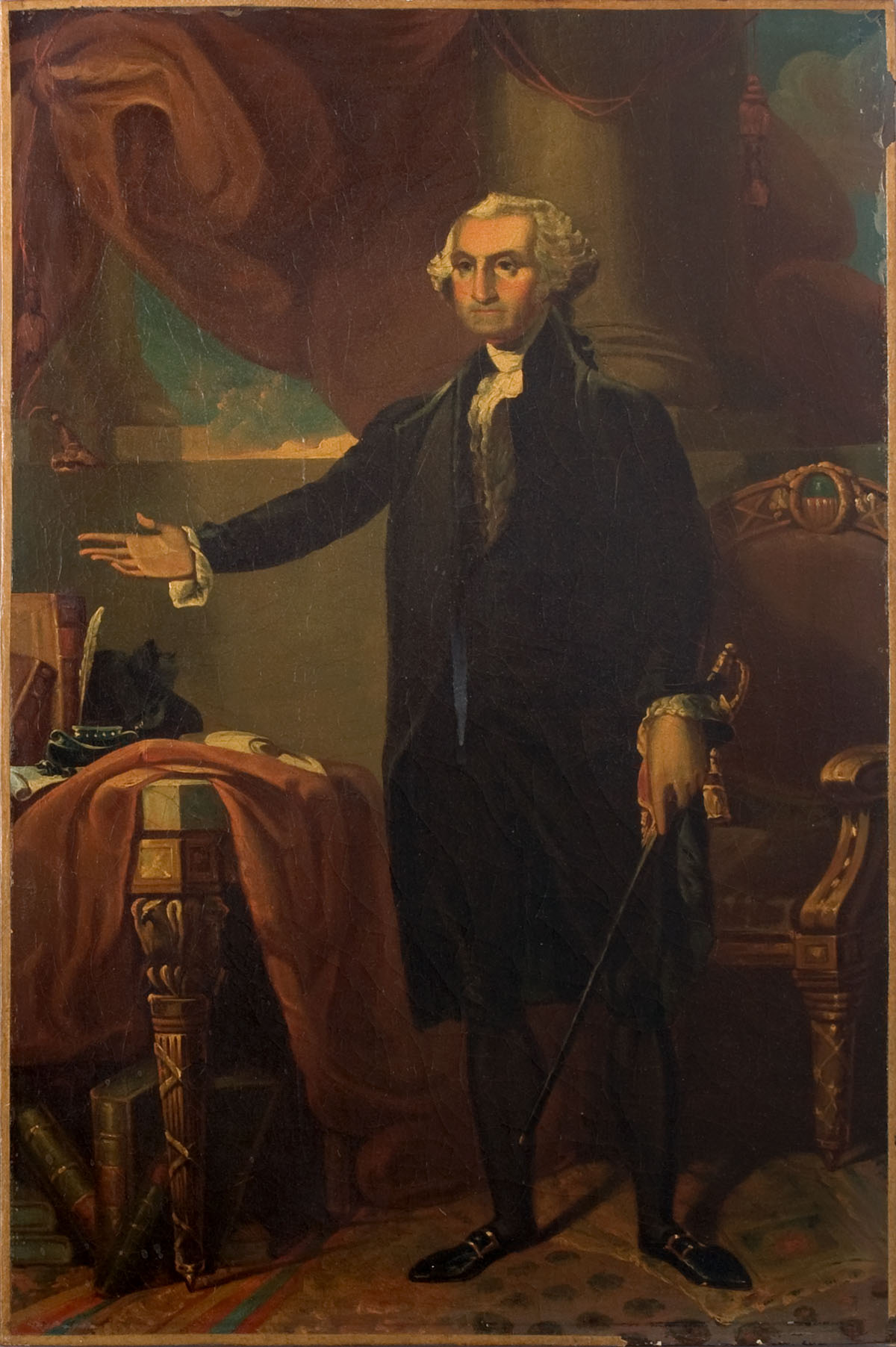 Appraisal: PORTRAIT OF GEORGE WASHINGTON AFTER THE LANSDOWNE PORTRAIT BY GILBERT