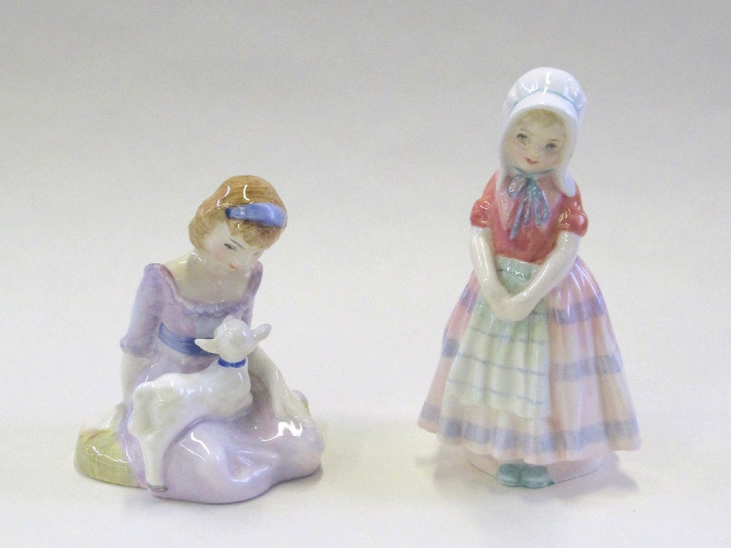 Appraisal: Two Royal Doulton figures 'Mary had a little lamb' HN