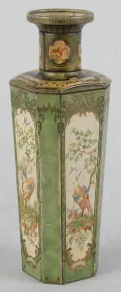 Appraisal: Huntley Palmer Worcester Vase Biscuit Tin Description Made in England