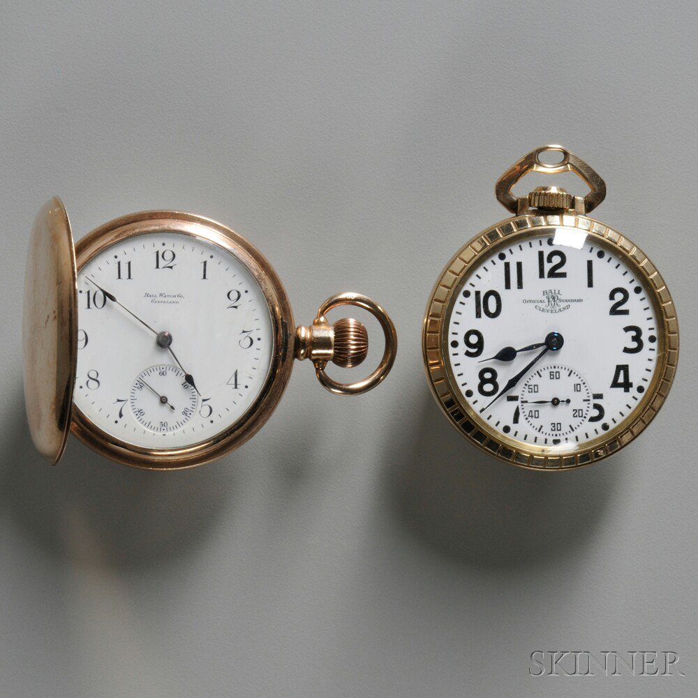 Appraisal: Two Ball Gold-filled Watches Cleveland Ohio both in kt gold-filled