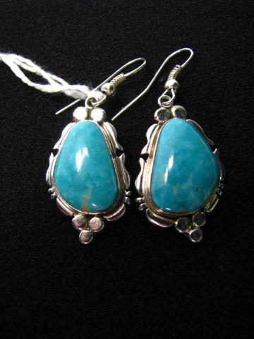 Appraisal: Pair of Native American Marie Bahe signed sterling and turquoise