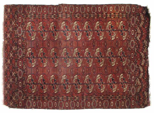 Appraisal: A Tekke Bukhara rug size approximately ft in x ft