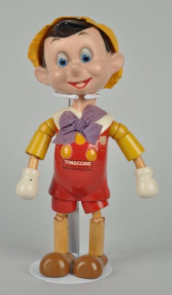 Appraisal: Ideal Wooden Jointed Pinnochio Figure This figure has crazing to