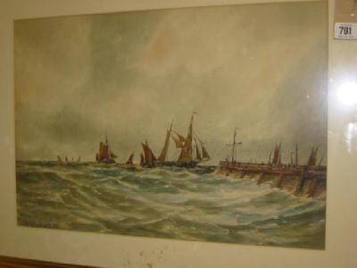 Appraisal: W STAFFORD Return of the Fishing Fleet signed and dated