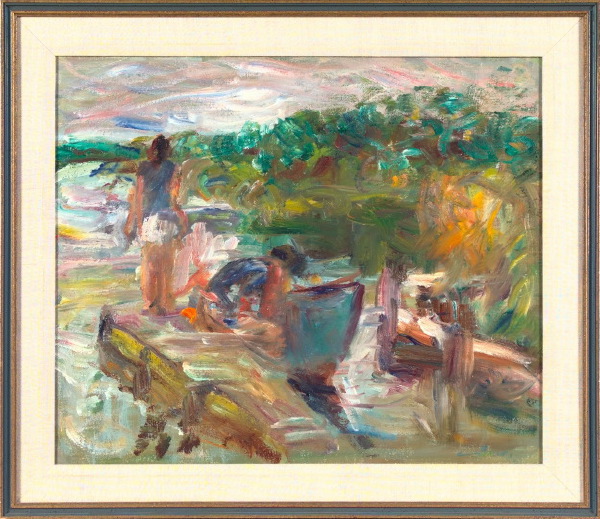 Appraisal: Charles Whitfield Richards American New Orleans - The Swimmers oil