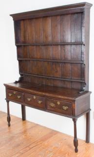 Appraisal: th Century English Yew Wood Welsh Dresser th century two