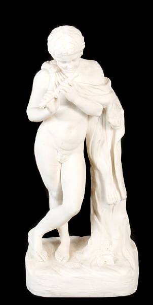 Appraisal: A bisque porcelain figure of a classical male figure height