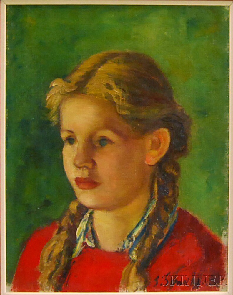 Appraisal: Simka Simkhovitch Russian American - Portrait of the Artist's Daughter