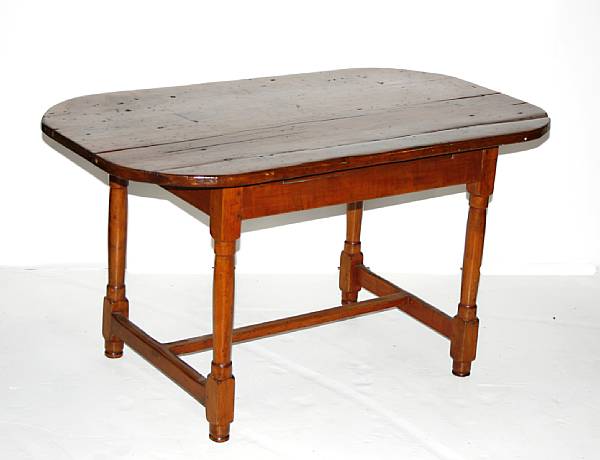 Appraisal: A William and Mary maple and pine tavern table th