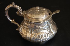 Appraisal: STERLING SILVER MUSTARD POT