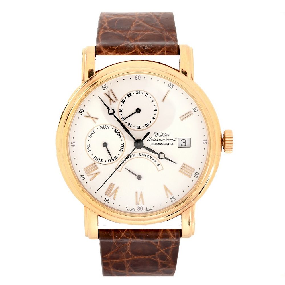 Appraisal: Waldon International K Chronometre Man's Waldon International Karat Yellow Gold