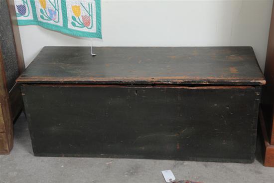 Appraisal: BLANKET CHEST Pine with green paint interior til above a