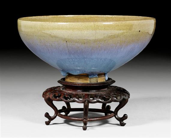 Appraisal: A JUNYAO BOWL China Song dynasty Diameter cm Hairline crackle