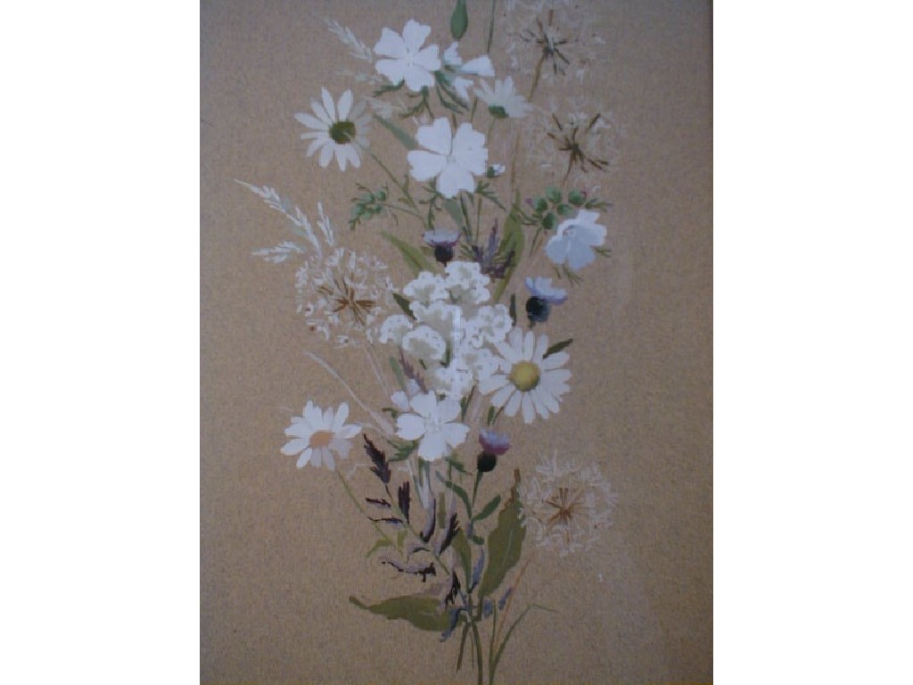 Appraisal: thC British School Subject Summer wild flowers Medium Watercolour on